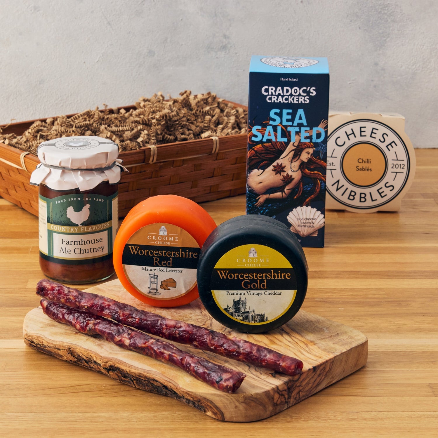 Artisan gift hamper under £50 with handpicked food and drink