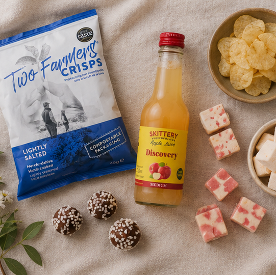 Little Luxuries gift hamper with British artisan sweet and savoury treats